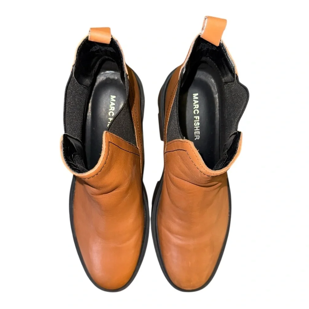 Marc Fisher Wade Leather Round Toe Chelsea Boot Women’s Size 8.5 M